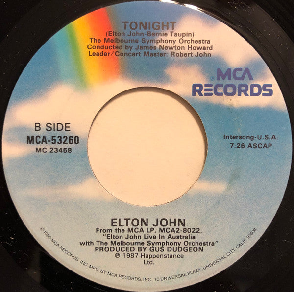 Elton John : Take Me To The Pilot (7", Single)