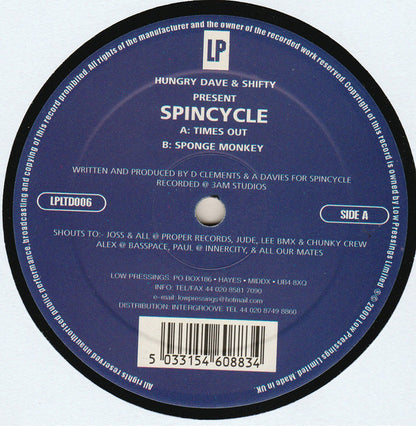 Spincycle : Times Out / Sponge Monkey (12")