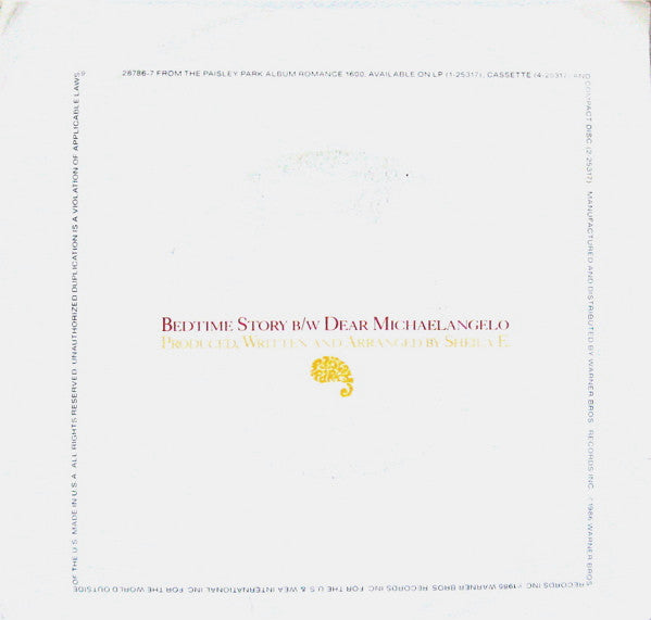Sheila E. : Bedtime Story (7", Single, Styrene, All)