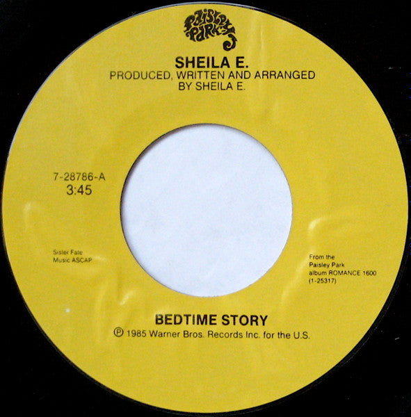 Sheila E. : Bedtime Story (7", Single, Styrene, All)