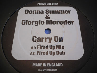Donna Summer & Giorgio Moroder : Carry On (12", Promo)
