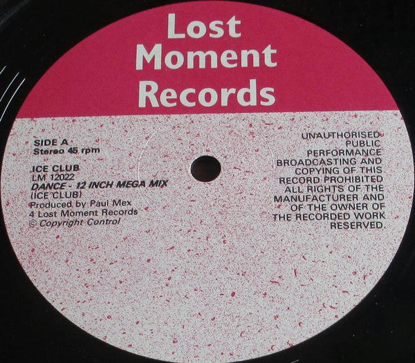 Ice Club : Dance (12")