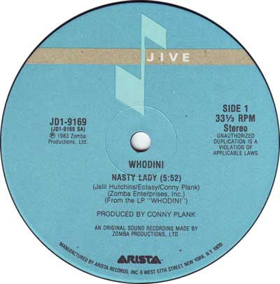 Whodini : Nasty Lady (12")