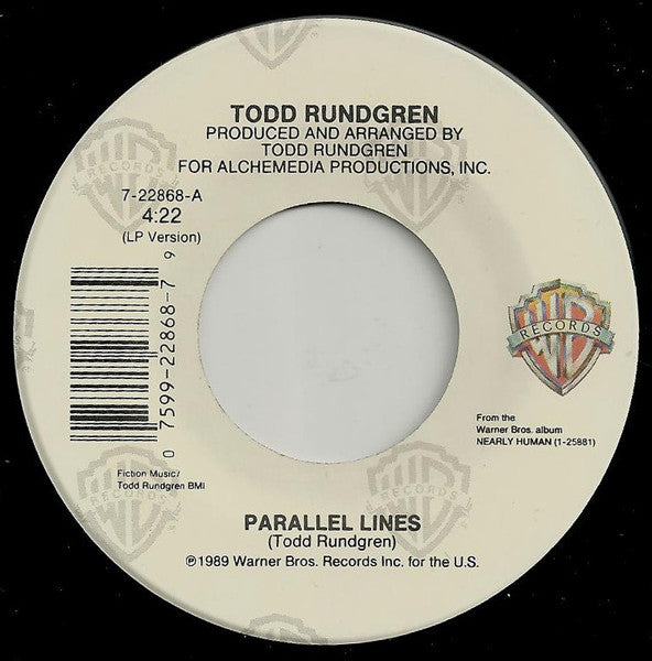Todd Rundgren : Parallel Lines (7")
