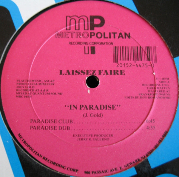 Laissez Faire : In Paradise (12")