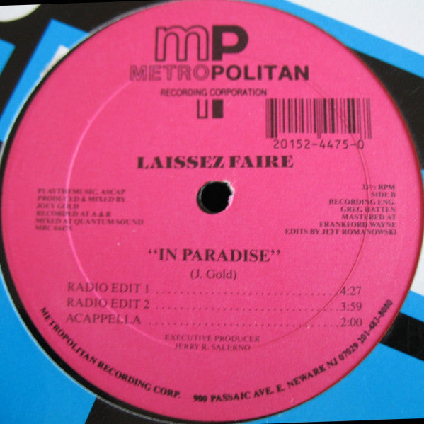 Laissez Faire : In Paradise (12")