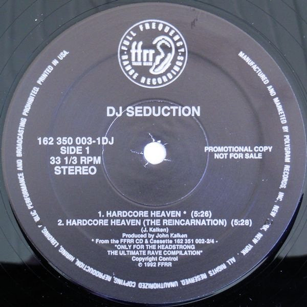 DJ Seduction : Hardcore Heaven (12", Single, Promo)