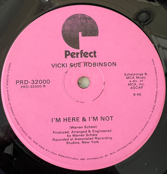 Vicki Sue Robinson : Give My Love Back / I'm Here & I'm Hot (12")