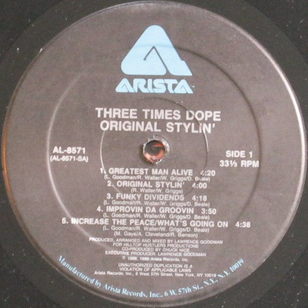 Three Times Dope : Original Stylin' (LP, Album)