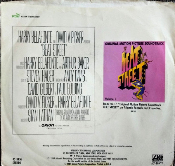 Grandmaster Melle Mel & The Furious Five : Beat Street Breakdown (7", Single, Spe)