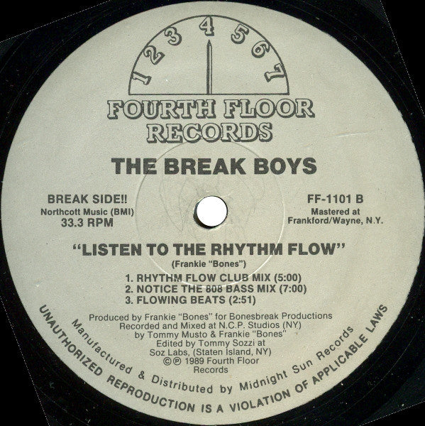 The Break Boys : Listen To The Rhythm Flow (12")