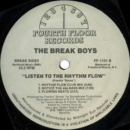 The Break Boys : Listen To The Rhythm Flow (12")