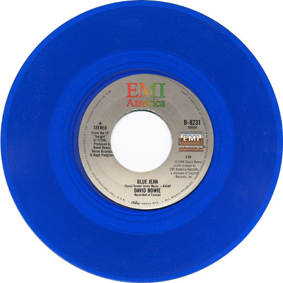 David Bowie : Blue Jean (7", Single, Blu)