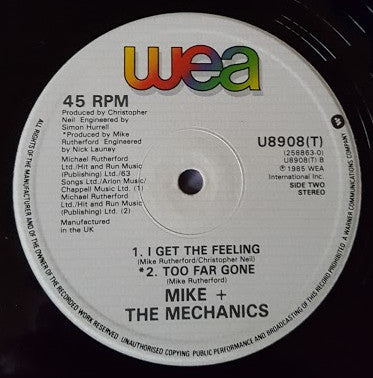 Mike & The Mechanics : Silent Running (On Dangerous Ground) (12", Single)