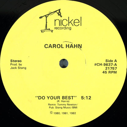 Carol Hahn : Do Your Best (12")