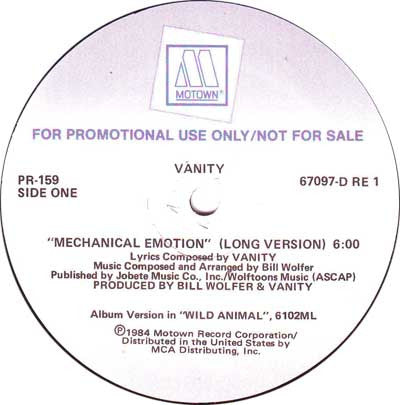 Vanity : Mechanical Emotion (12", Promo)