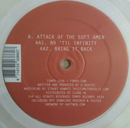 DJ Trax : Attack Of The 50Ft Amen (12", Cle)