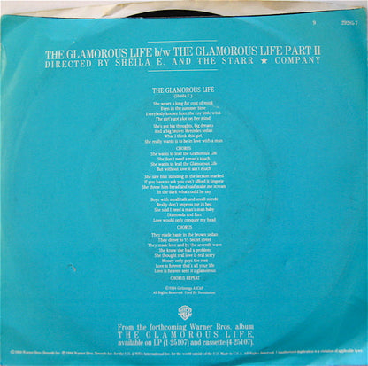 Sheila E. : The Glamorous Life (7", Spe)