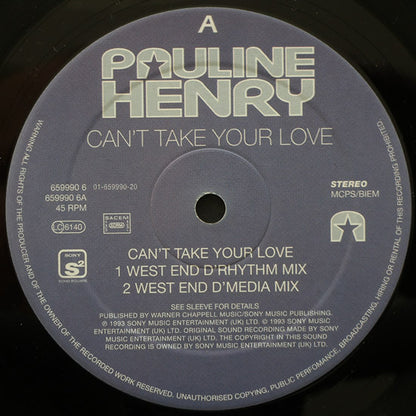 Pauline Henry : Can't Take Your Love (12")