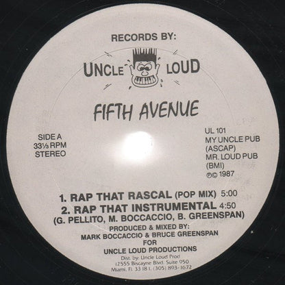 Fifth Avenue (7) : Rap That Rascal (12")