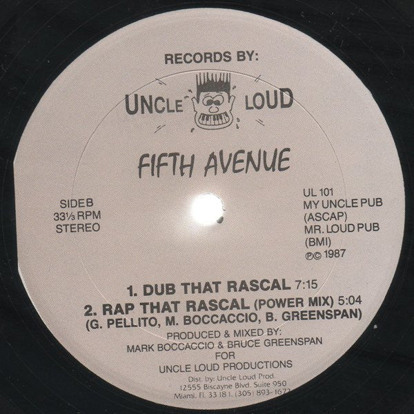 Fifth Avenue (7) : Rap That Rascal (12")