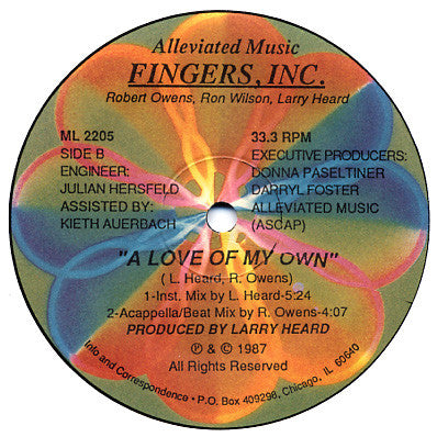 Fingers, Inc.* : A Love Of My Own (12")