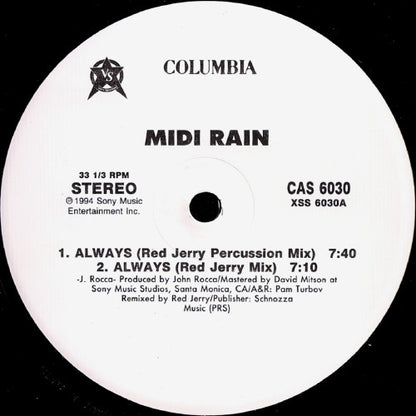 Midi Rain : Always (12", Promo)