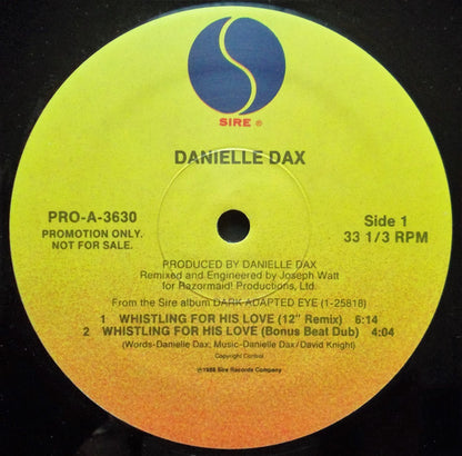 Danielle Dax : Whistling For His Love (12", Promo)