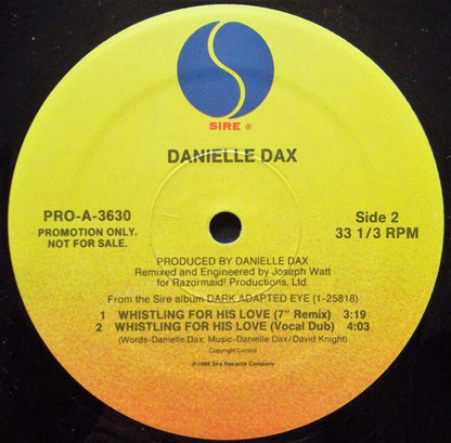 Danielle Dax : Whistling For His Love (12", Promo)