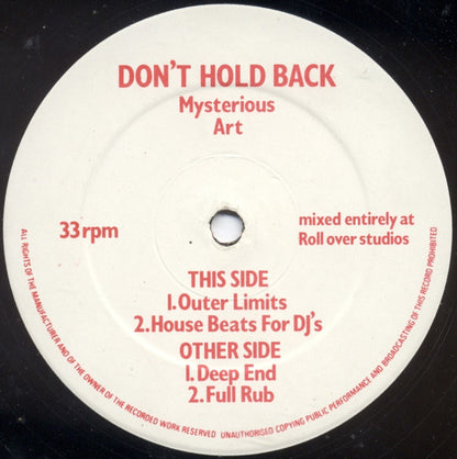 Mysterious Art (2) : Don't Hold Back (12")