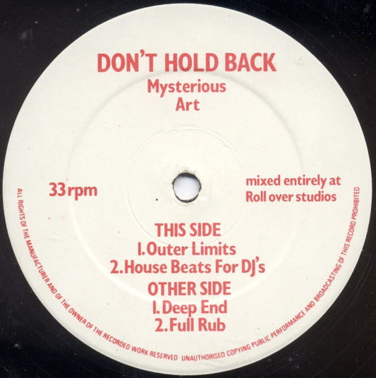 Mysterious Art (2) : Don't Hold Back (12")