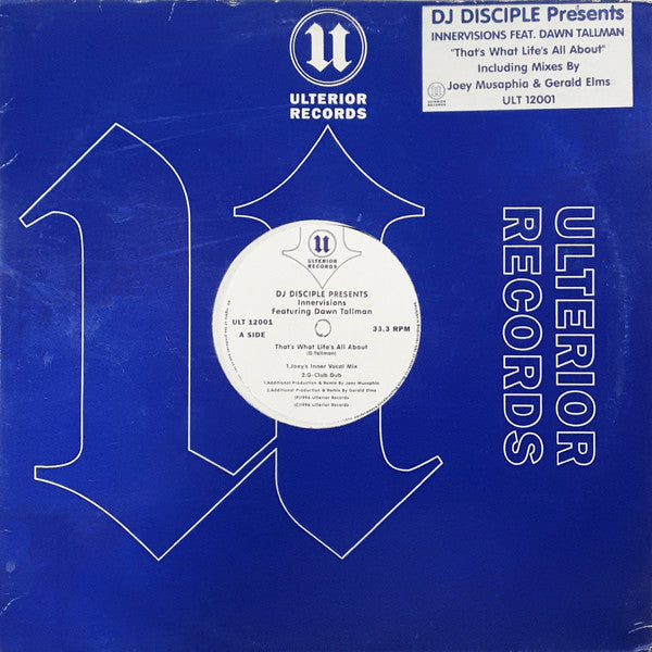 DJ Disciple Presents Innervisions (3) Featuring Dawn Tallman : That's What Life's All About (12")