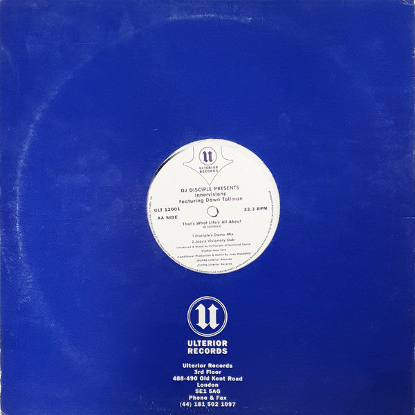 DJ Disciple Presents Innervisions (3) Featuring Dawn Tallman : That's What Life's All About (12")
