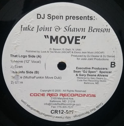Juke Joint & Shawn Benson : Move (12")