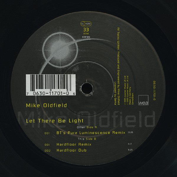 Mike Oldfield : Let There Be Light (12")