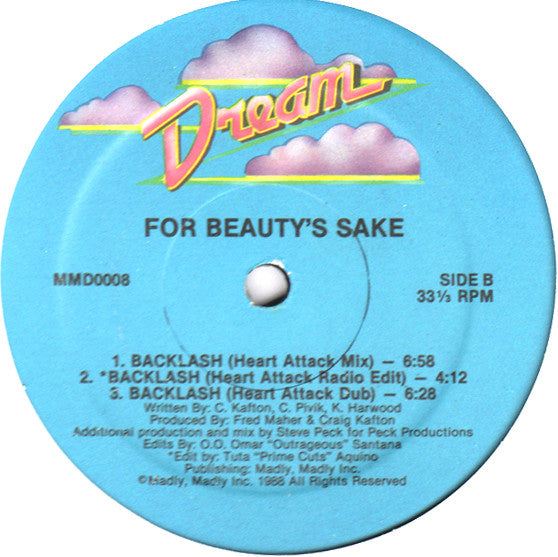For Beauty's Sake : Backlash (12")