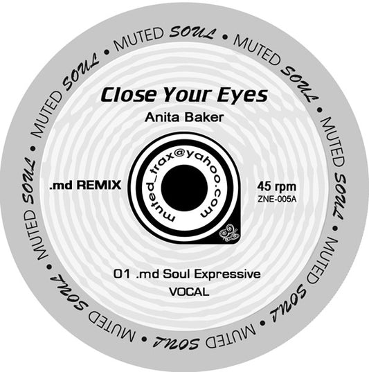 Anita Baker : Close Your Eyes (.md Remixes) (12", Unofficial)