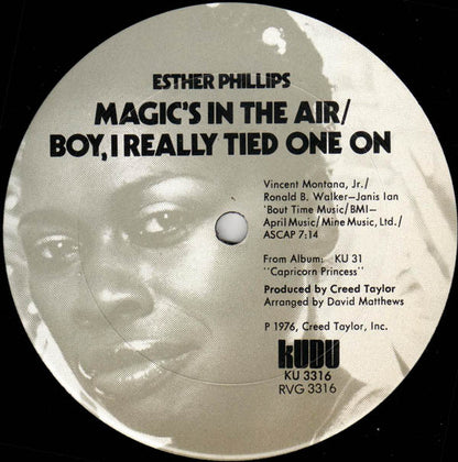 Esther Phillips / Dave Matthews (3) : Magic's In The Air / Boy, I Really Tied One On / You Keep Me Hanging On (12")