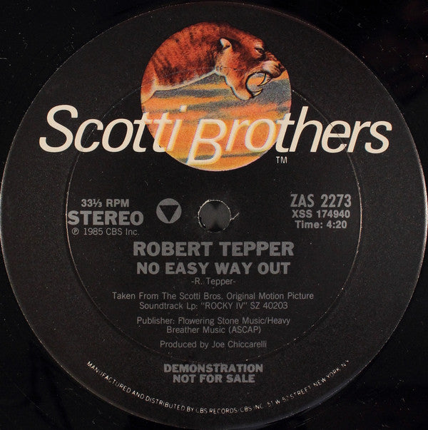 Robert Tepper : No Easy Way Out (12", Promo)
