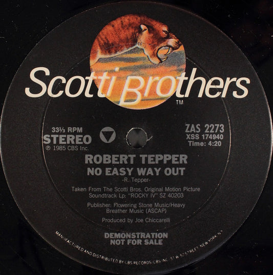 Robert Tepper : No Easy Way Out (12", Promo)