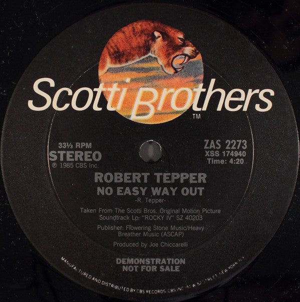 Robert Tepper : No Easy Way Out (12", Promo)