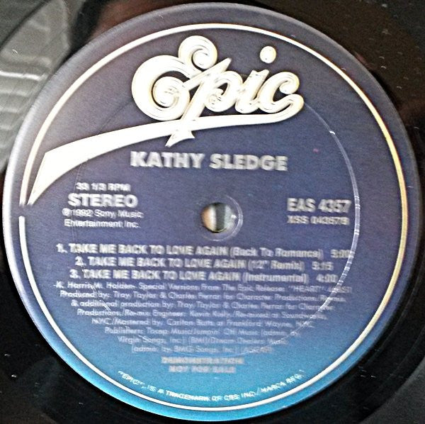 Kathy Sledge : Take Me Back To Love Again (12", Promo)