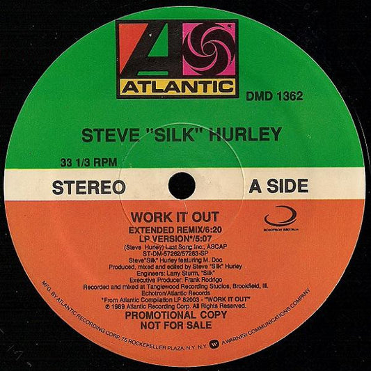 Steve "Silk" Hurley Featuring M. Doc : Work It Out (12", Promo)