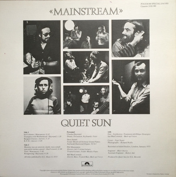 Quiet Sun : Mainstream (LP, Album, RE)