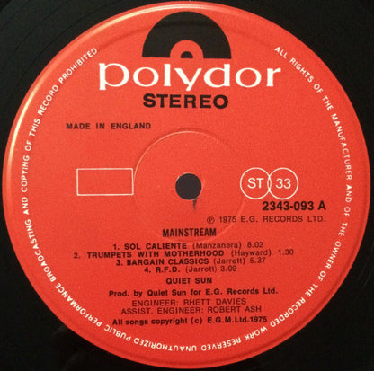 Quiet Sun : Mainstream (LP, Album, RE)