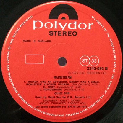 Quiet Sun : Mainstream (LP, Album, RE)