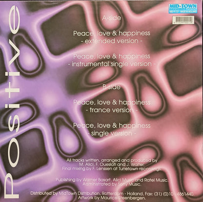 Positive (3) : Peace, Love & Happiness (12")