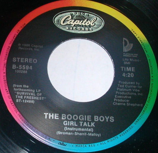 Boogie Boys : Girl Talk (7", Single)