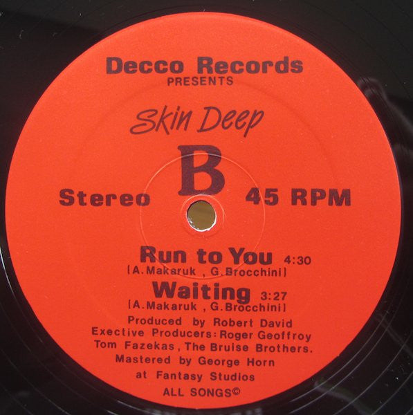 Skin Deep : Summer Love / Run To You / Waiting (12")