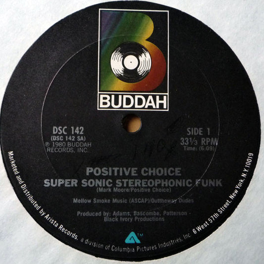 Positive Choice : Super Sonic Stereophonic Funk (12", Ter)